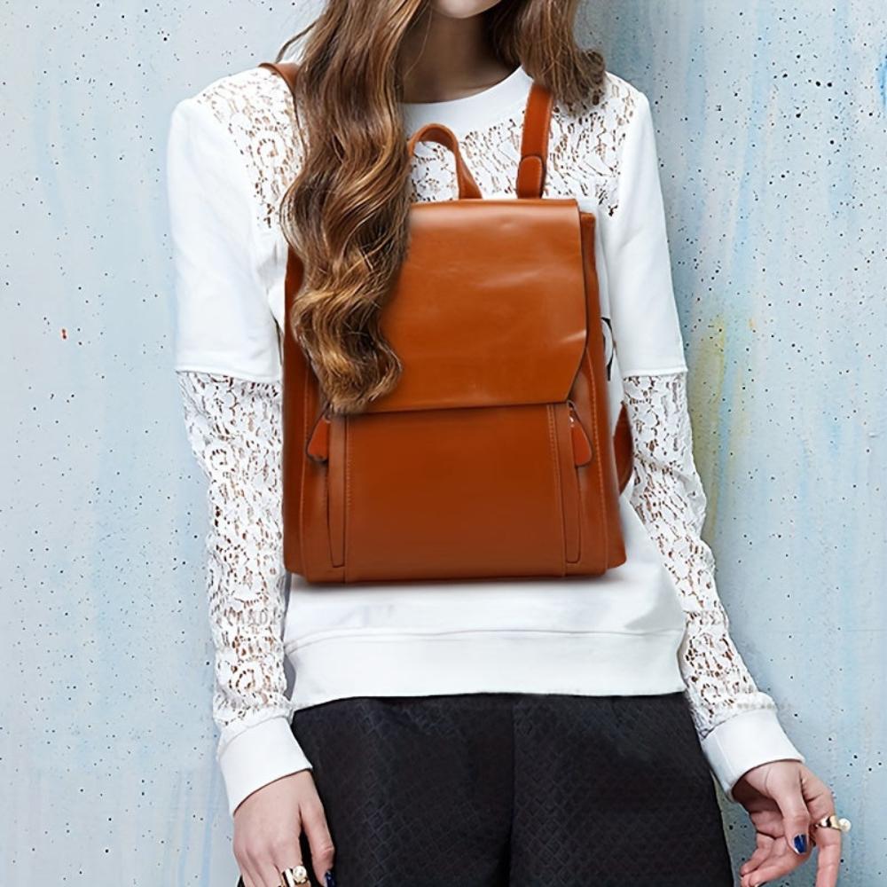 Quilted Leather Backpack Handbag – Vintage Style | Hannelore