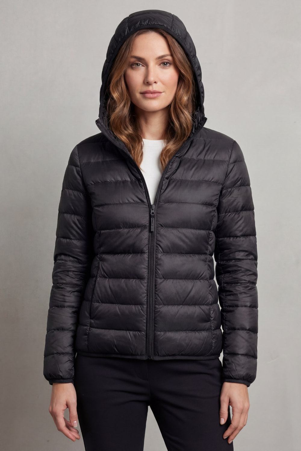 Women's Lightweight Packable Hooded Puffer Jacket - Aela