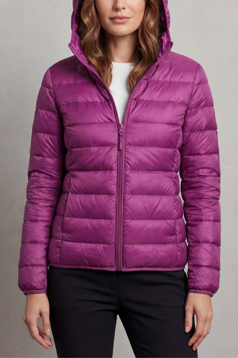 Women's Lightweight Packable Hooded Puffer Jacket - Aela