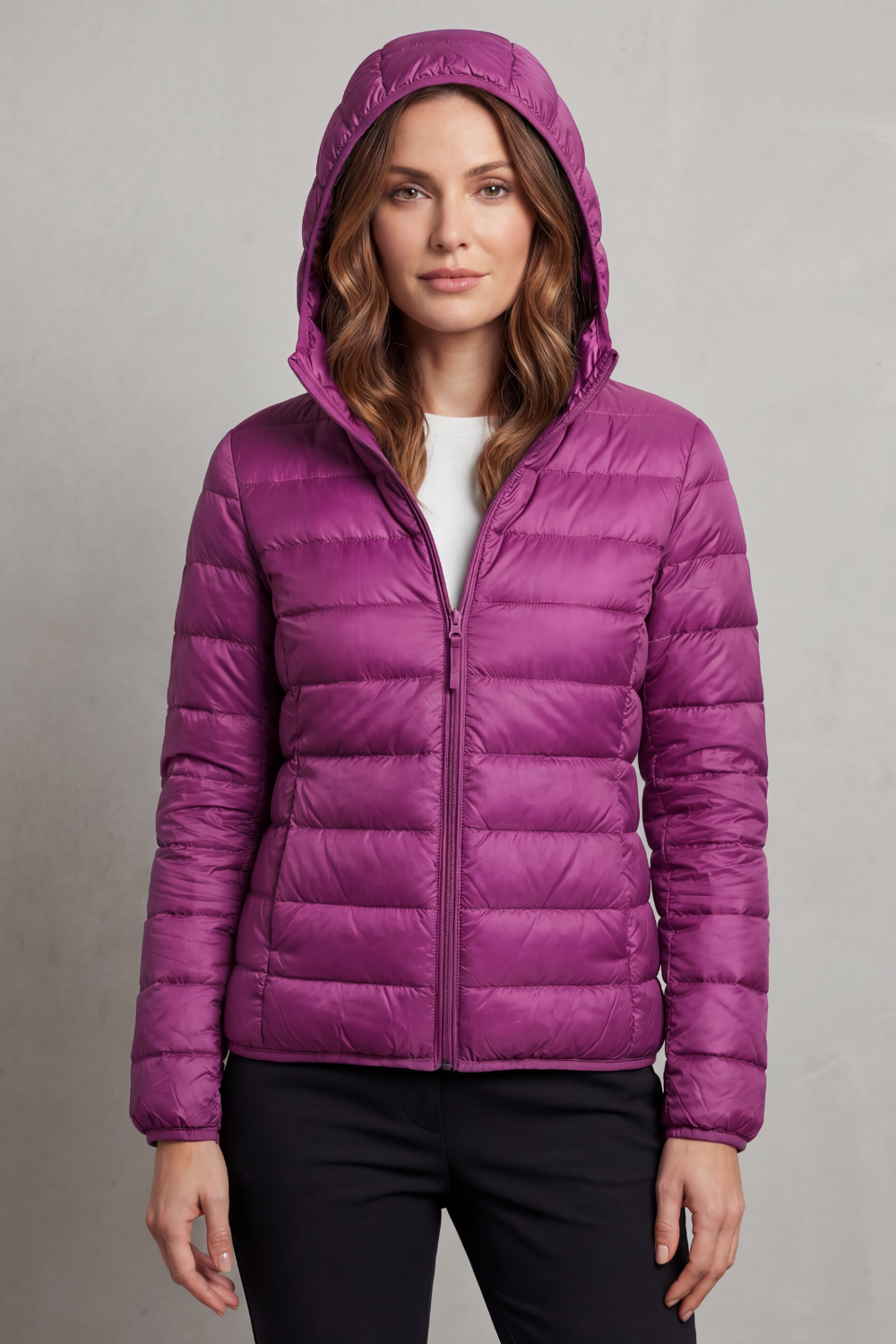 Women's Lightweight Packable Hooded Puffer Jacket - Aela