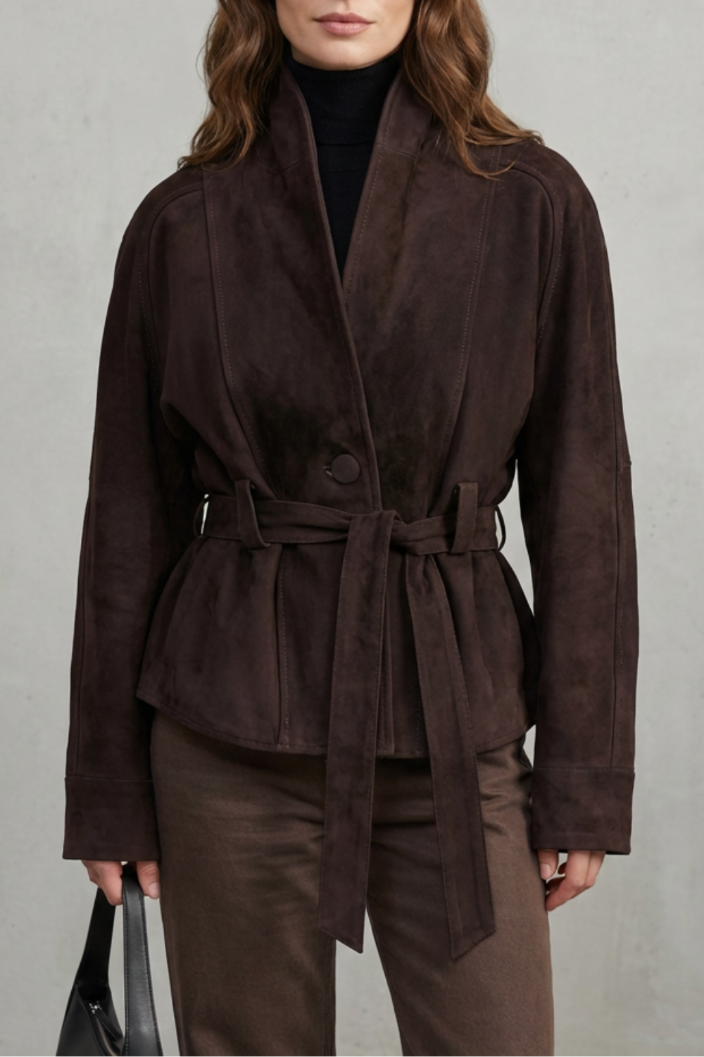 Women's French Elegance Cropped Double-Breasted Wool Jacket - Alette