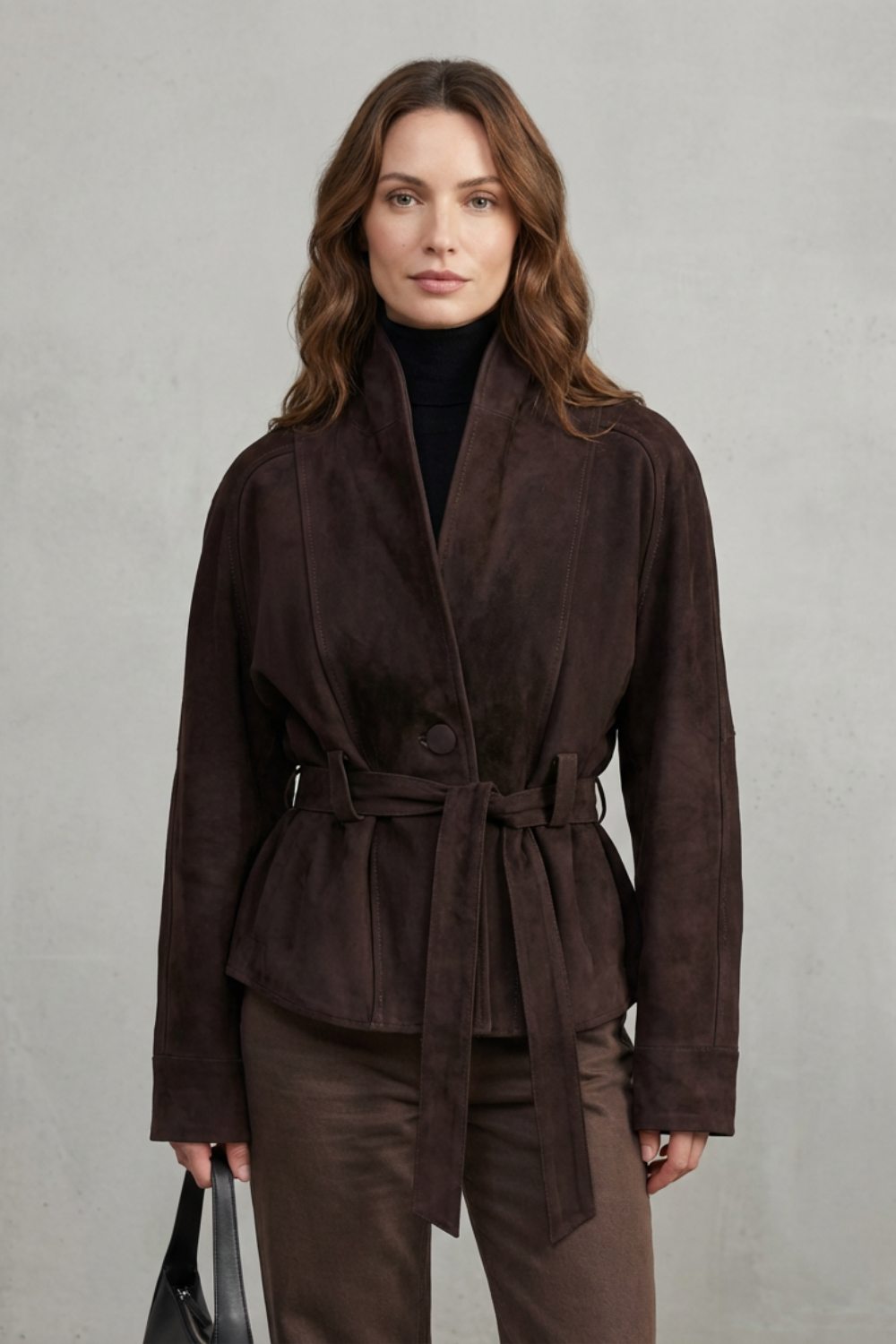 Women's French Elegance Cropped Double-Breasted Wool Jacket - Alette