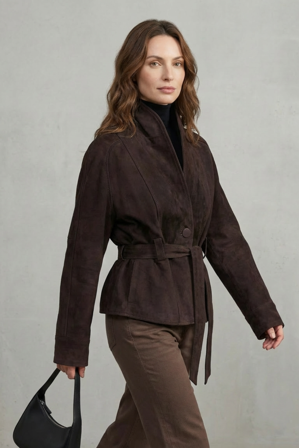 Women's French Elegance Cropped Double-Breasted Wool Jacket - Alette