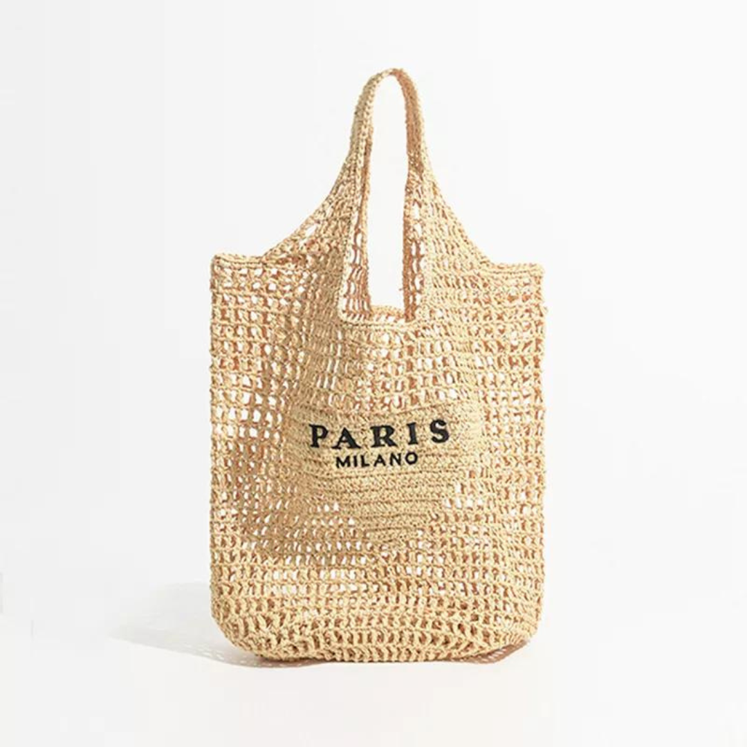 Handwoven Crochet Straw Tote Bag | Beatrice