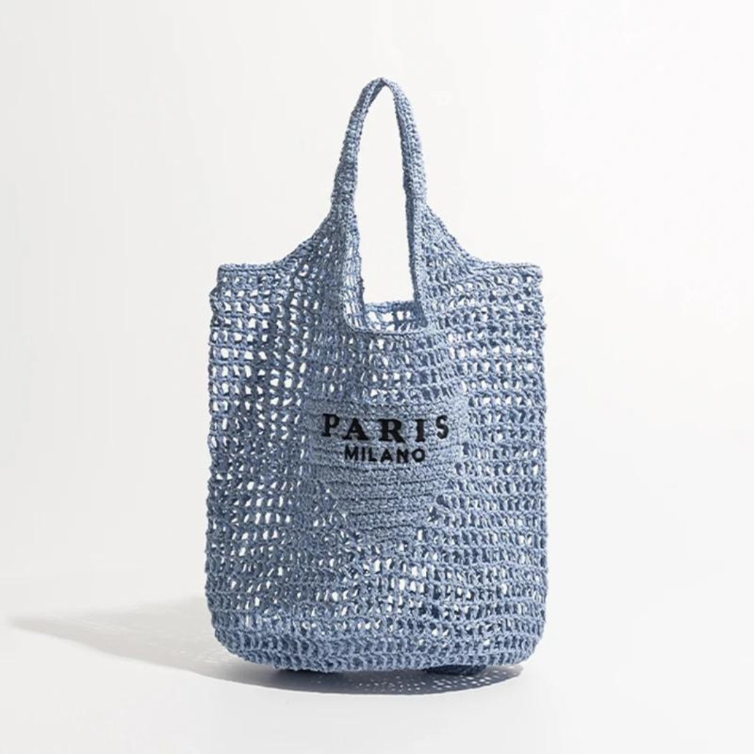 Handwoven Crochet Straw Tote Bag | Beatrice