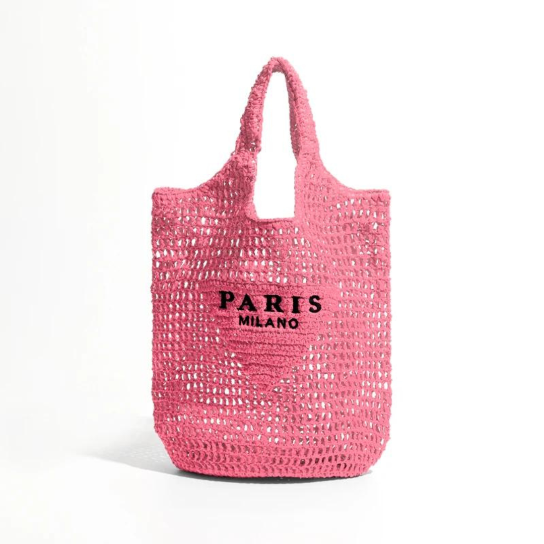 Handwoven Crochet Straw Tote Bag | Beatrice