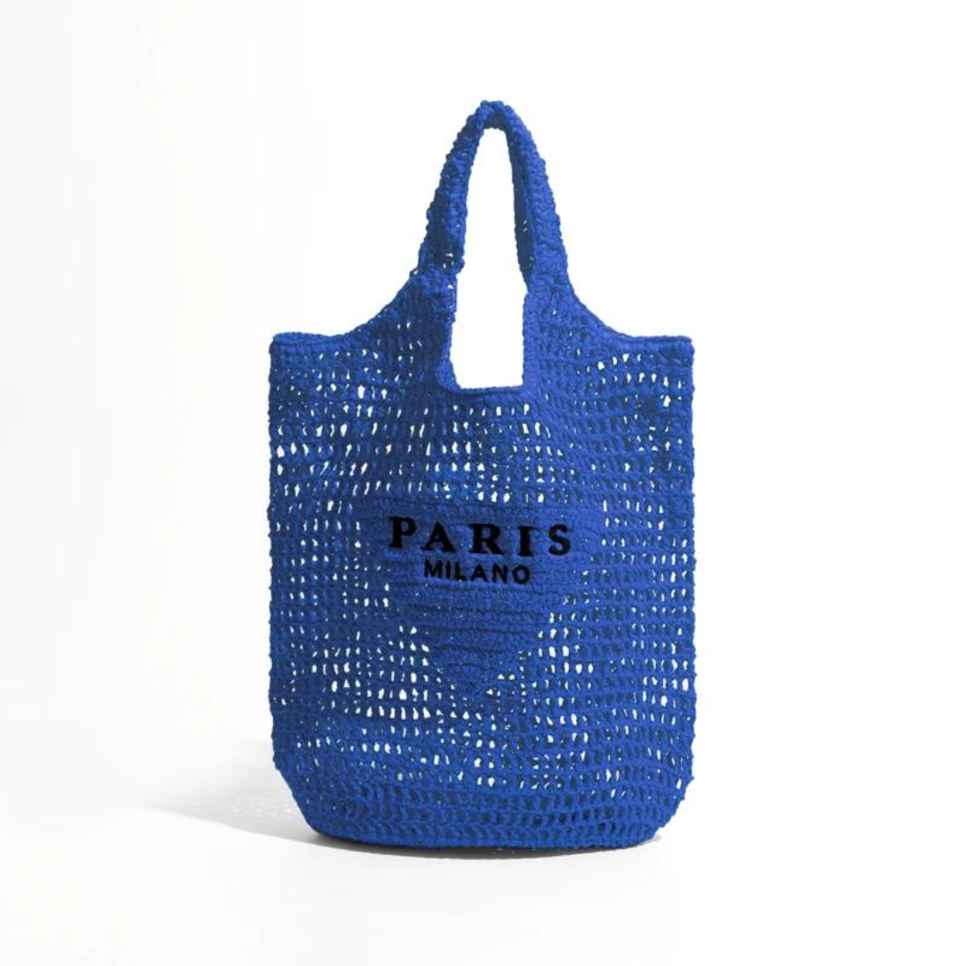 Handwoven Crochet Straw Tote Bag | Beatrice