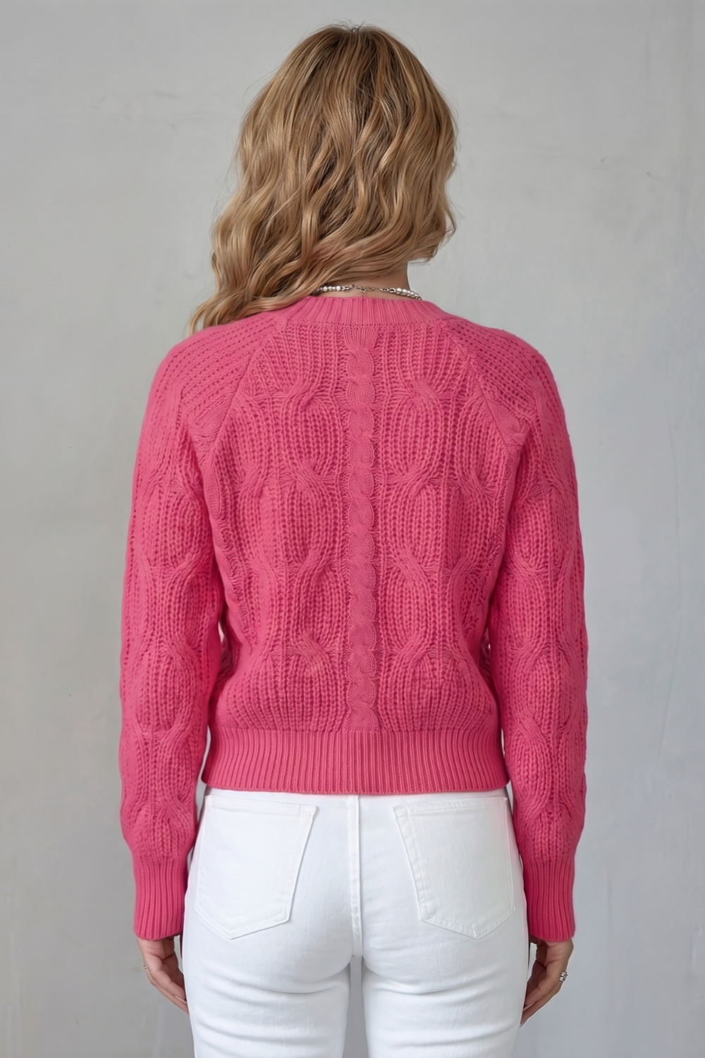 Women's Knit Bow Cardigan with Button Front - Suvienne