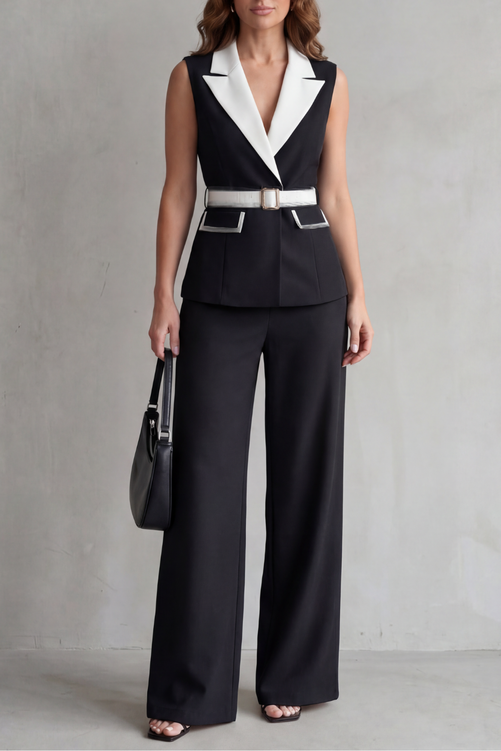 Detail close-up of the adjustable contrast waist belt