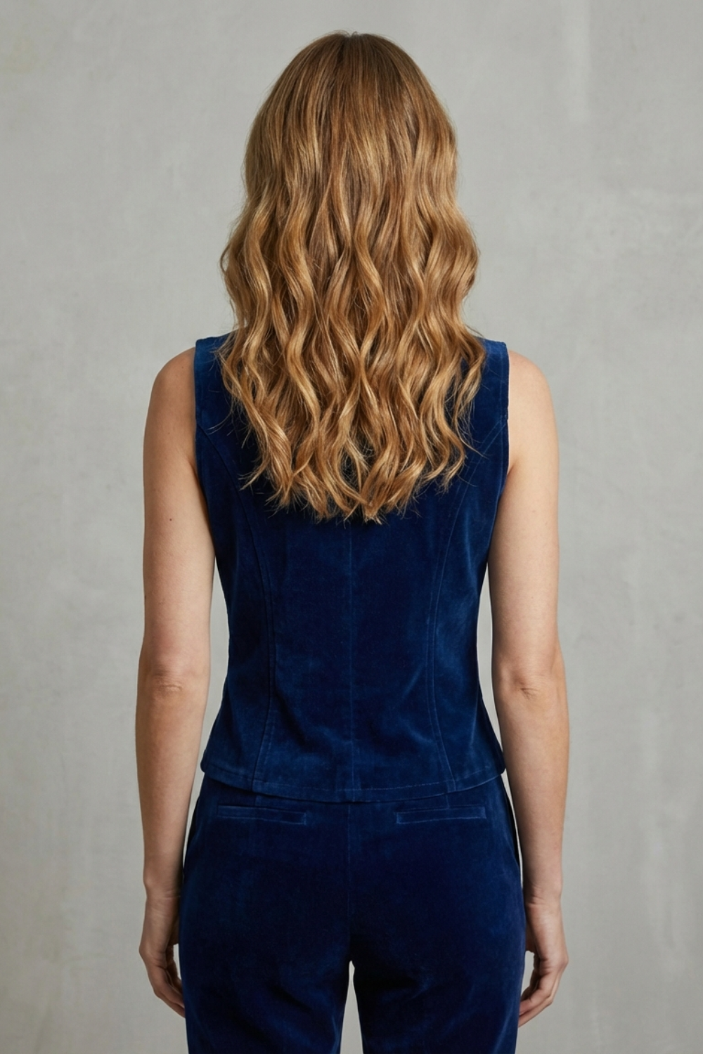 Women's Double-Breasted Velvet Vest - Wynelle
