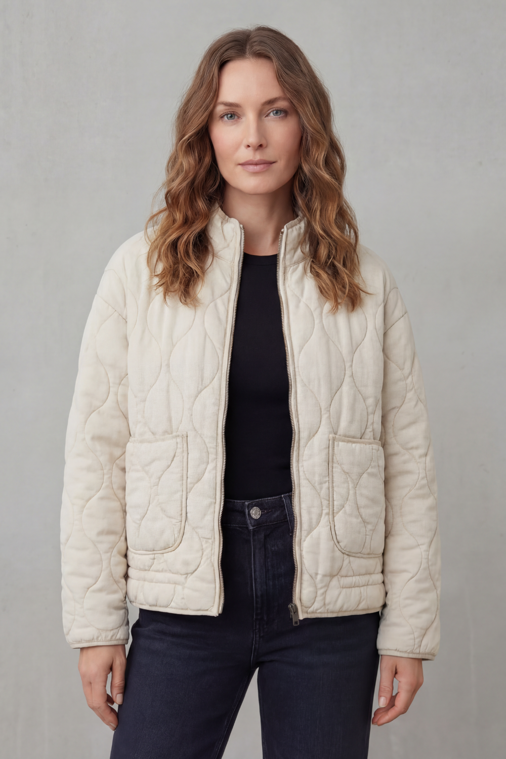 Women's Quilted Puffer Jacket with Stylish Silhouette - Cavelline
