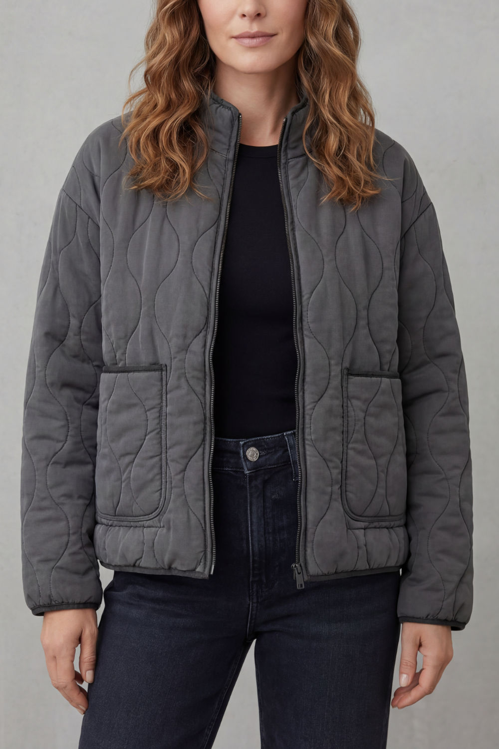 Women's Quilted Puffer Jacket with Stylish Silhouette - Cavelline