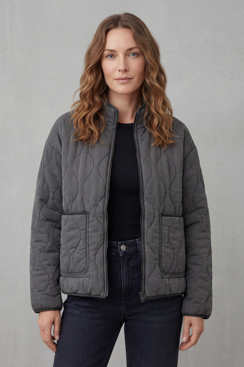 Women's Quilted Puffer Jacket with Stylish Silhouette - Cavelline