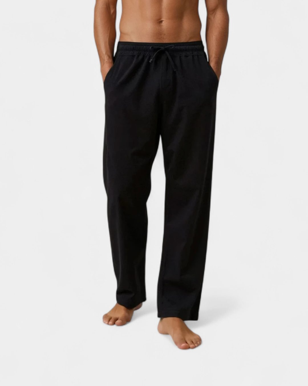 The Riviera Cotton-Linen Drawstring Trousers
