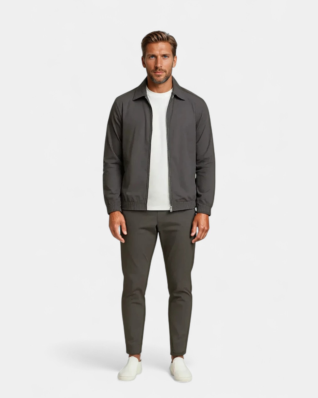 Marbella Tech Suit - Stone Gray