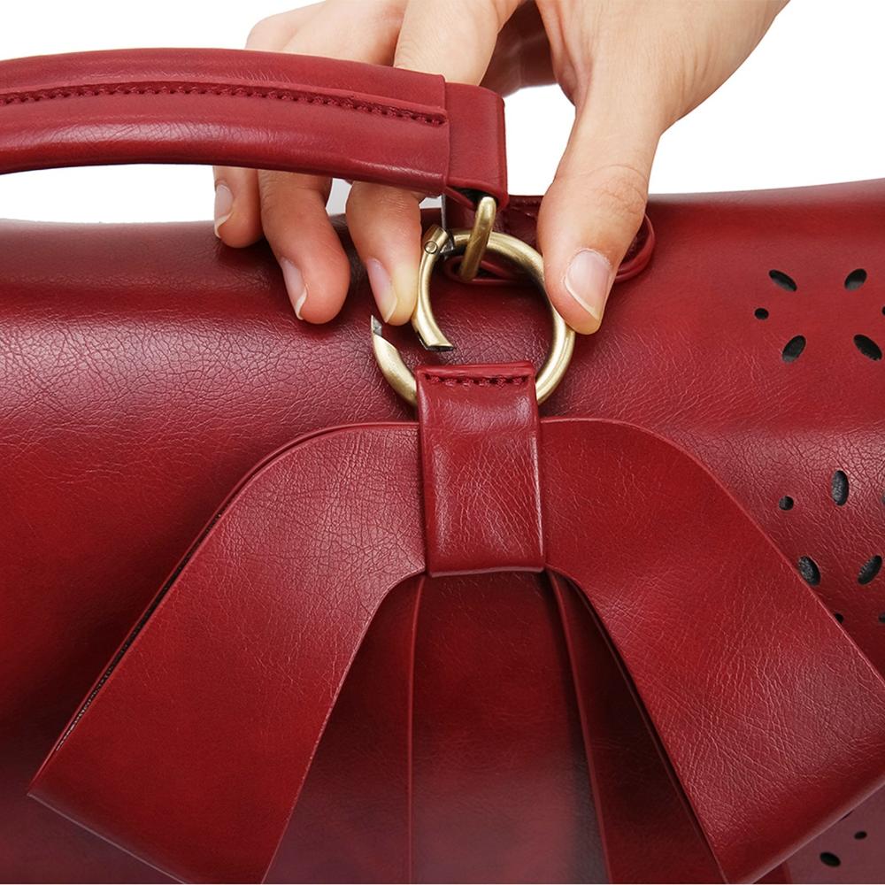 Women's Bow Satchel Handbag with Floral Detail | Bernadette