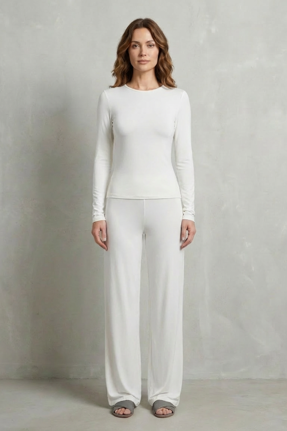 Navy colorway, full-length view