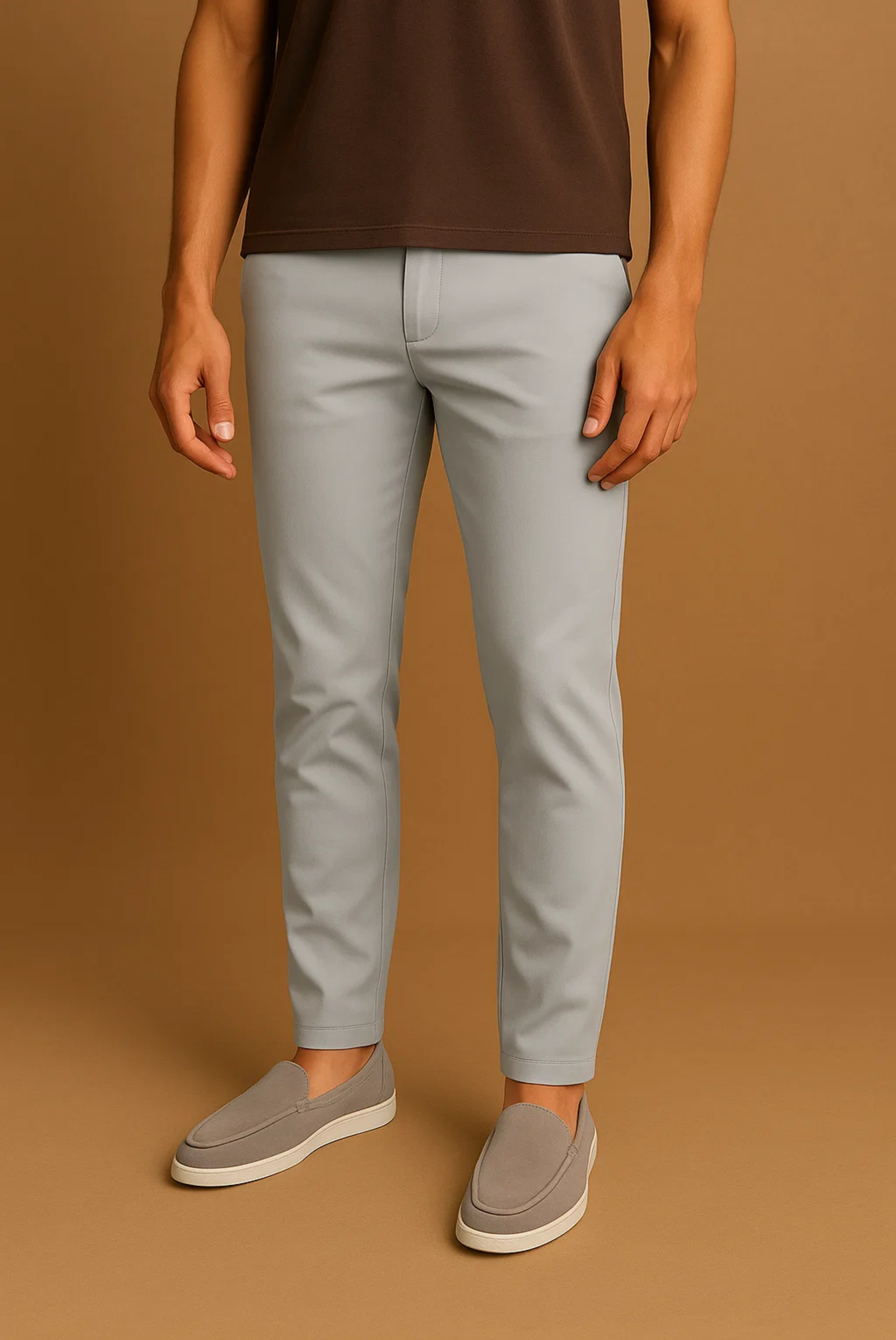 Premium Grey Elastic Pantalon