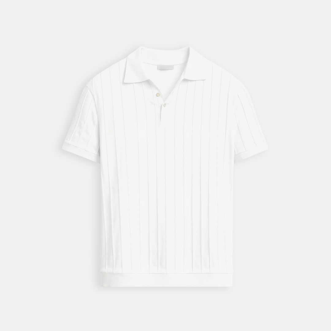 Klyne Vertical Striped Button Up Polo