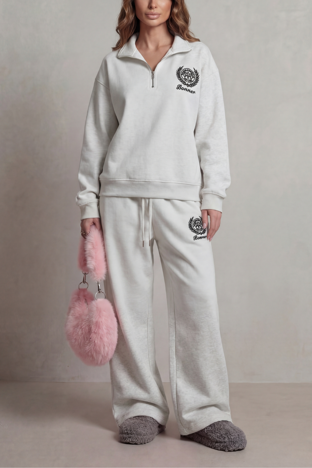 Light Gray colorway, full-length view of the lounge set