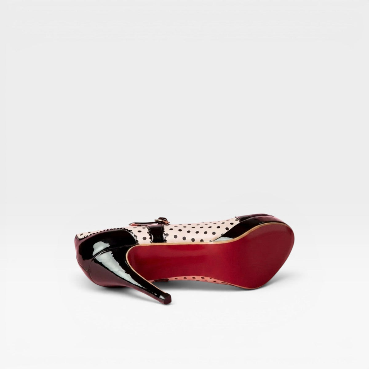 Women's Polka Dot Mary Jane Pumps – Vintage Block Heel Shoes | Felsham