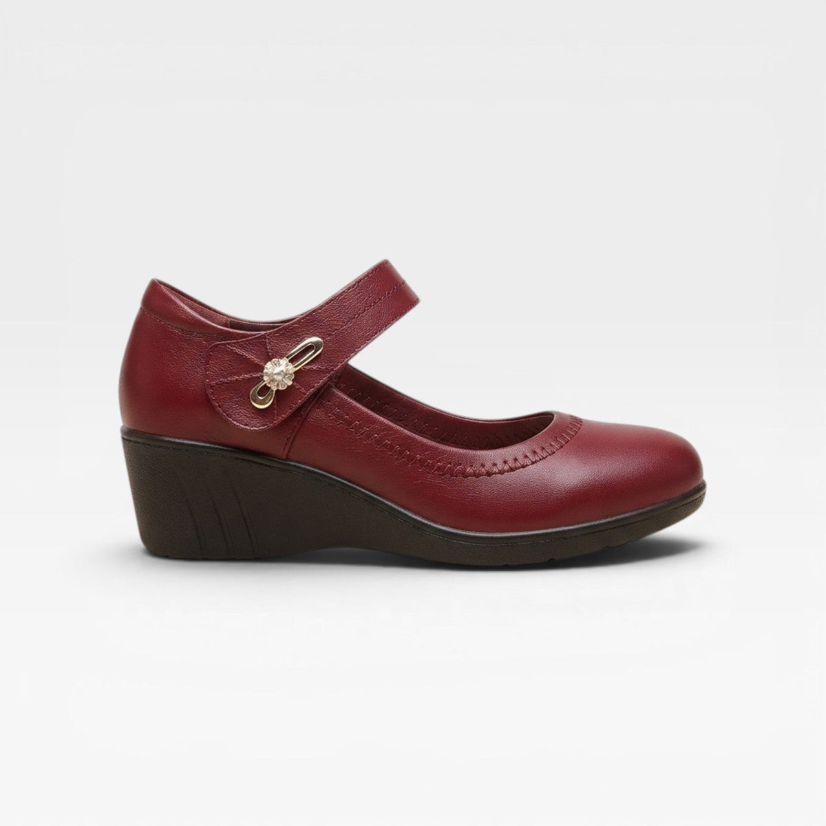 Women's Leather Mary Jane Mid Heel Pumps – Comfort Dress Shoes | Epsom