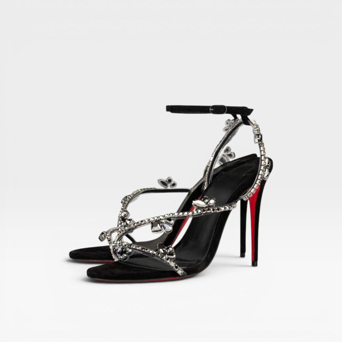 Women's Embellished Ankle Strap Heeled Sandals – Evening & Prom Shoes | Egerton