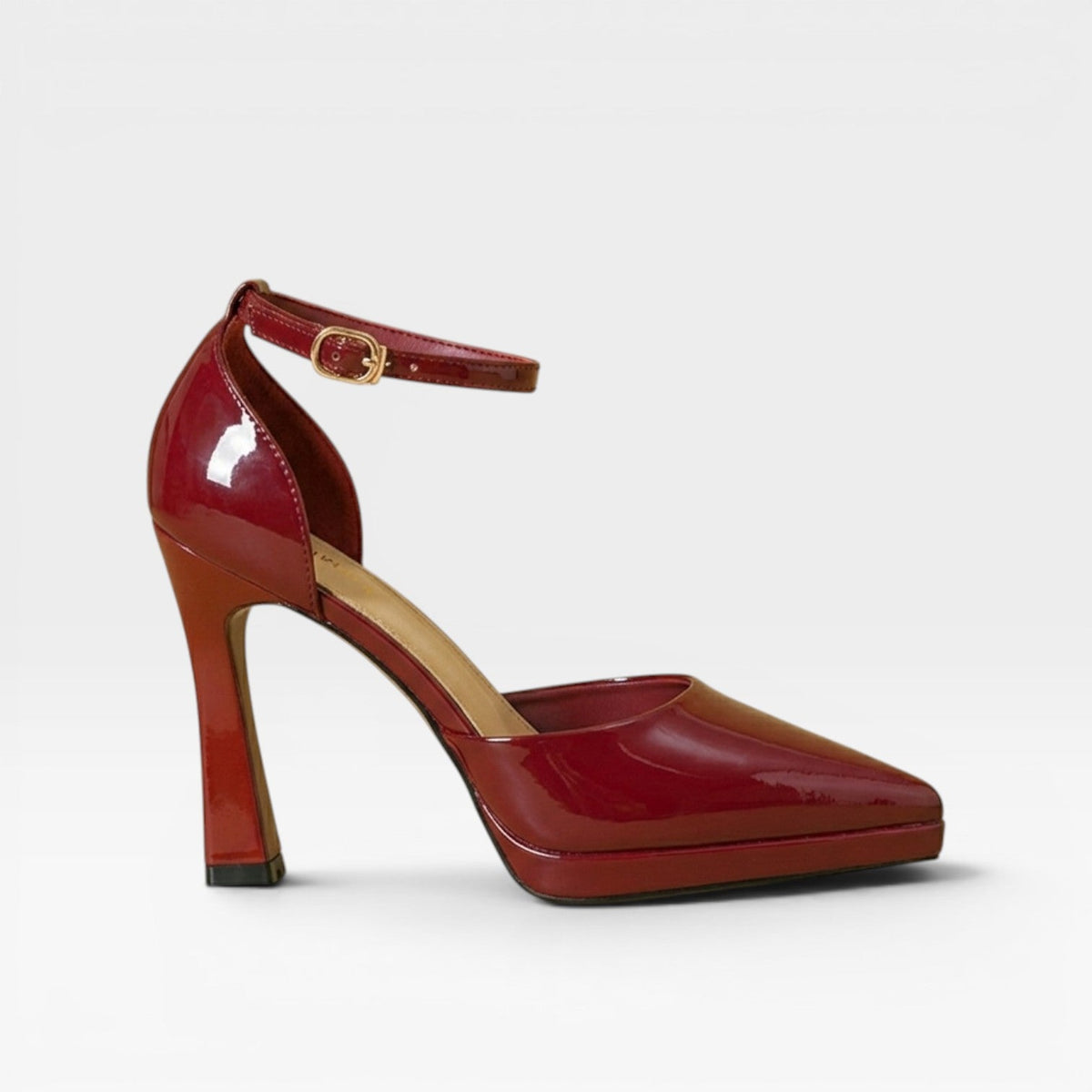 Women's Patent Ankle Strap Pumps – Pointed Toe Party Shoes | Fairlight