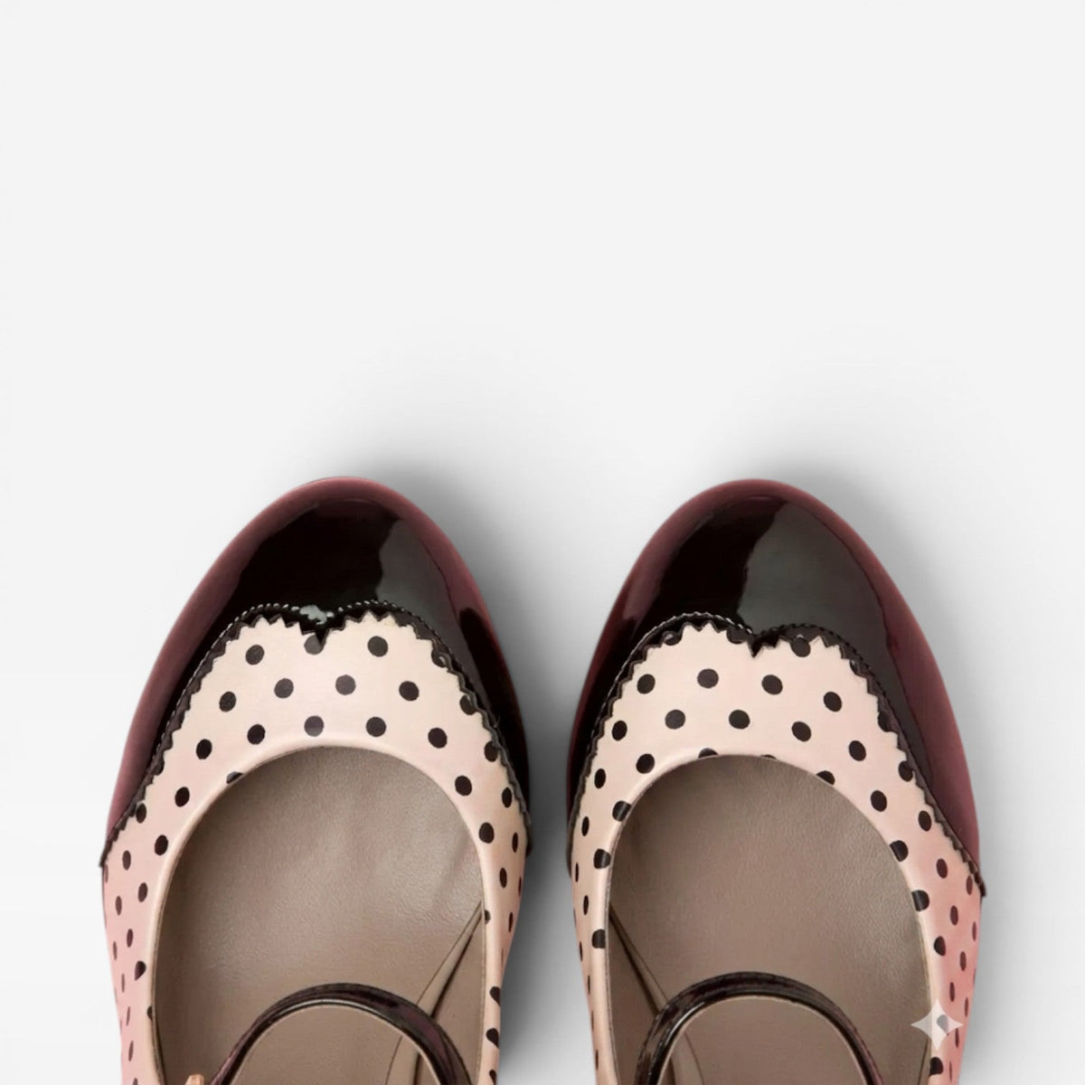 Women's Polka Dot Mary Jane Pumps – Vintage Block Heel Shoes | Felsham