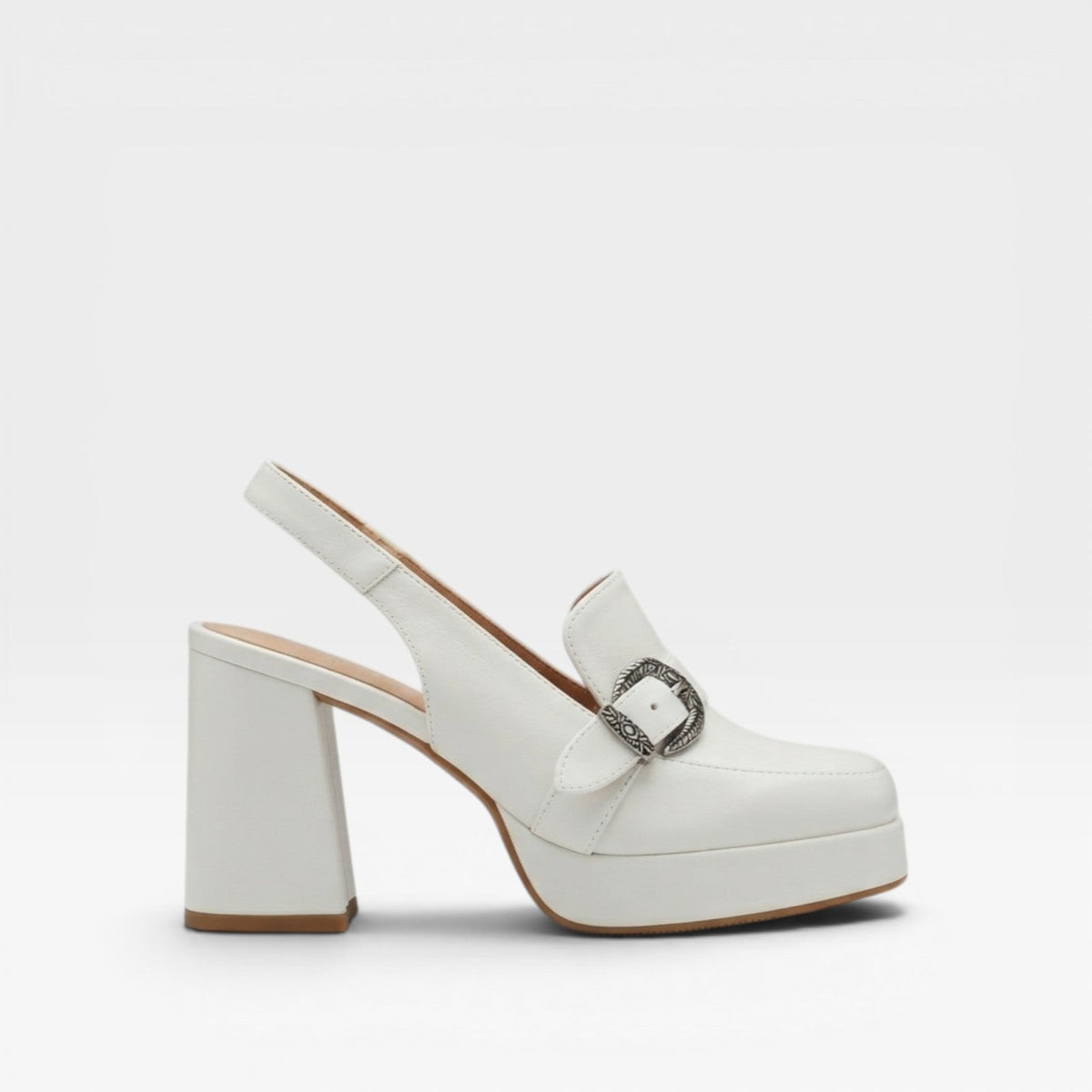 Women's Block Heel Pumps with Buckle Strap – Vintage Dress Shoes | Duxford