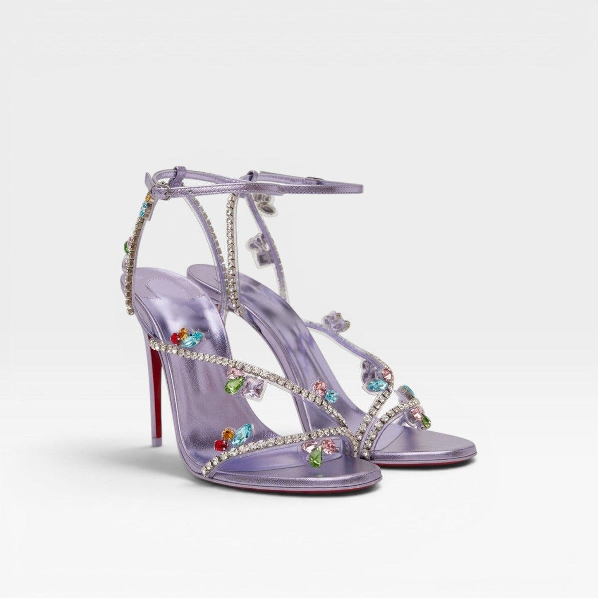 Women's Embellished Ankle Strap Heeled Sandals – Evening & Prom Shoes | Egerton