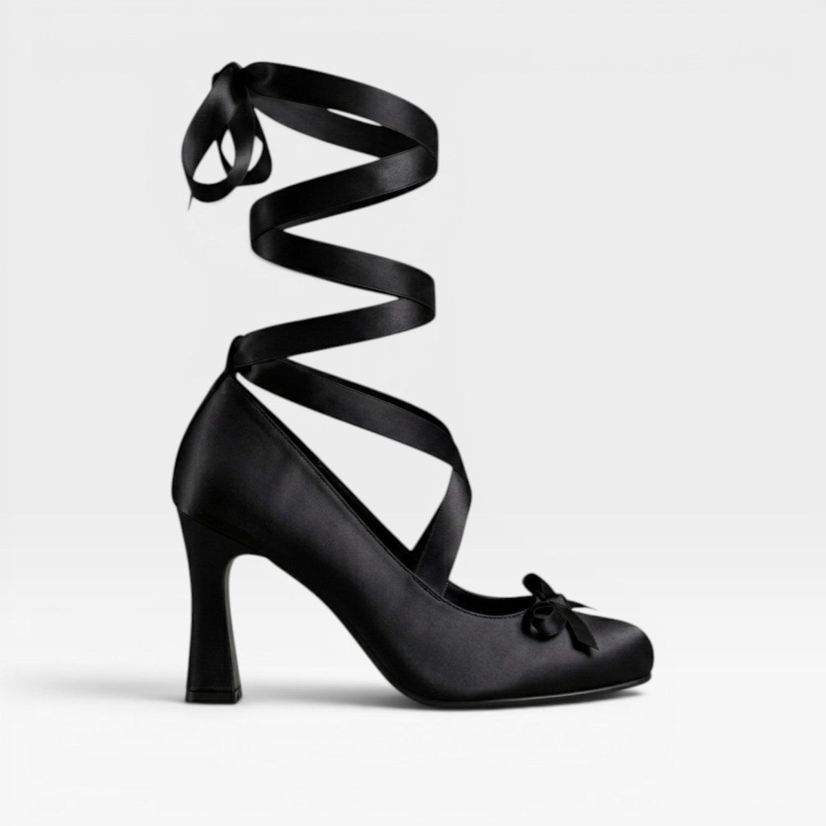 Women's Satin Lace-Up Pumps with Ribbon Ties – Wedding & Prom Shoes | Filkins
