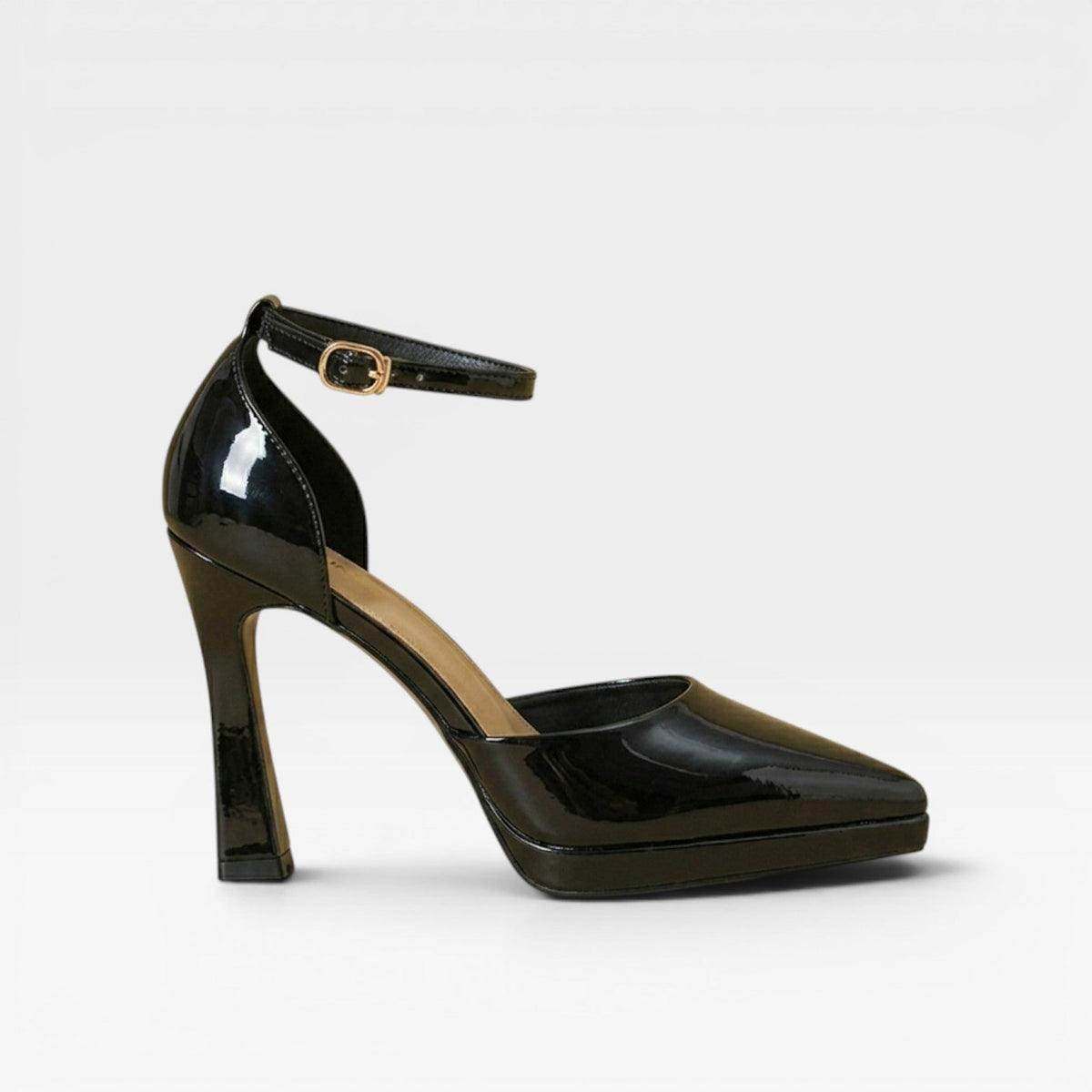 Women's Patent Ankle Strap Pumps – Pointed Toe Party Shoes | Fairlight