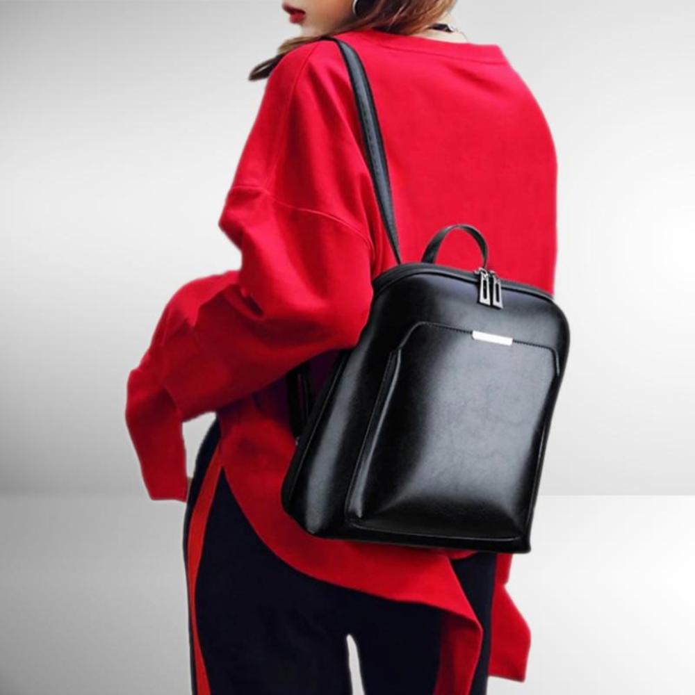 Women's Double Zipper Backpack | Saskia
