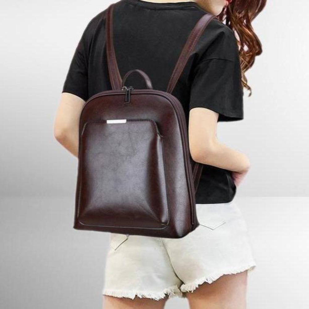 Women's Double Zipper Backpack | Saskia