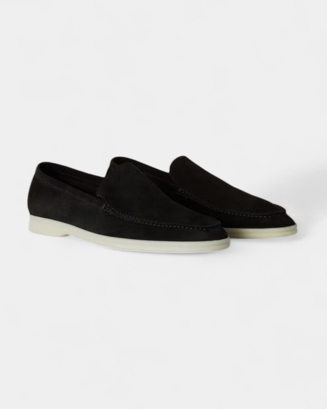 Classic Suede Loafers – Black