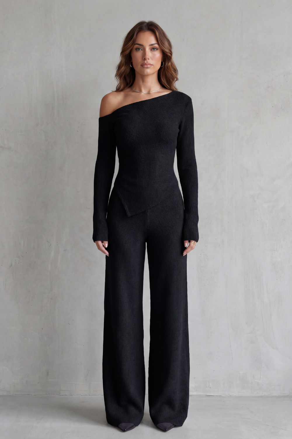 Black colorway, full-length view