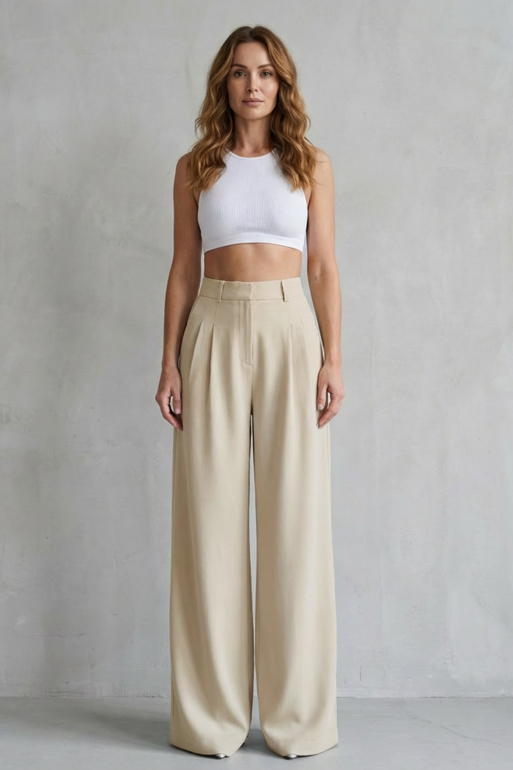 Women's Draped Wide Leg Tailored Pants - Perlisse