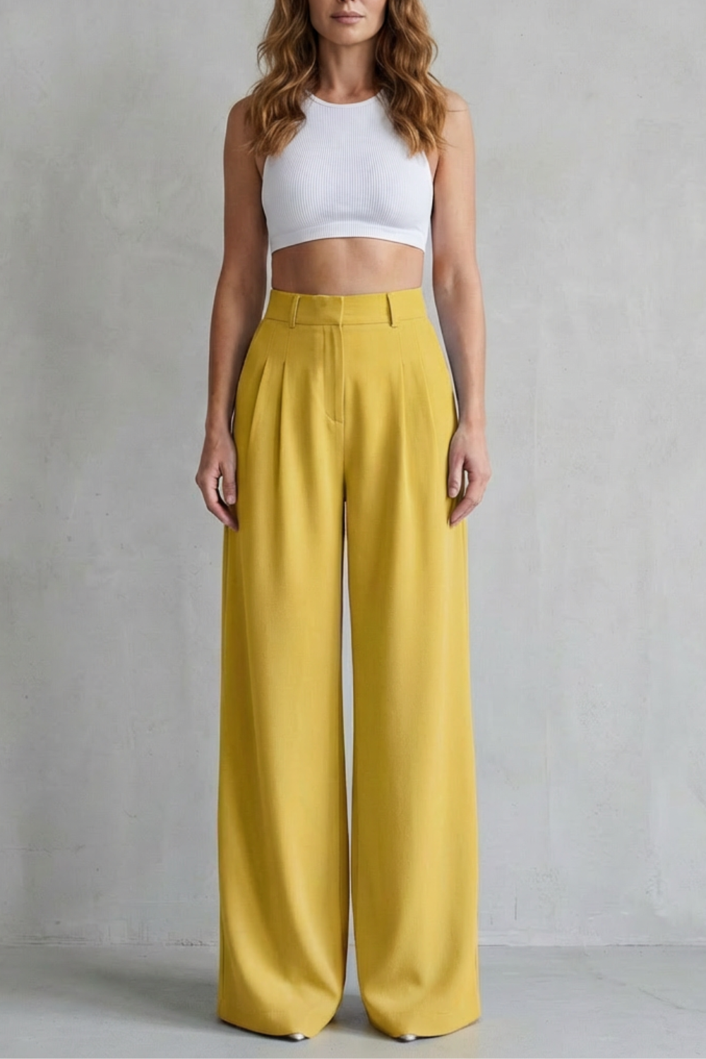Women's Draped Wide Leg Tailored Pants - Perlisse