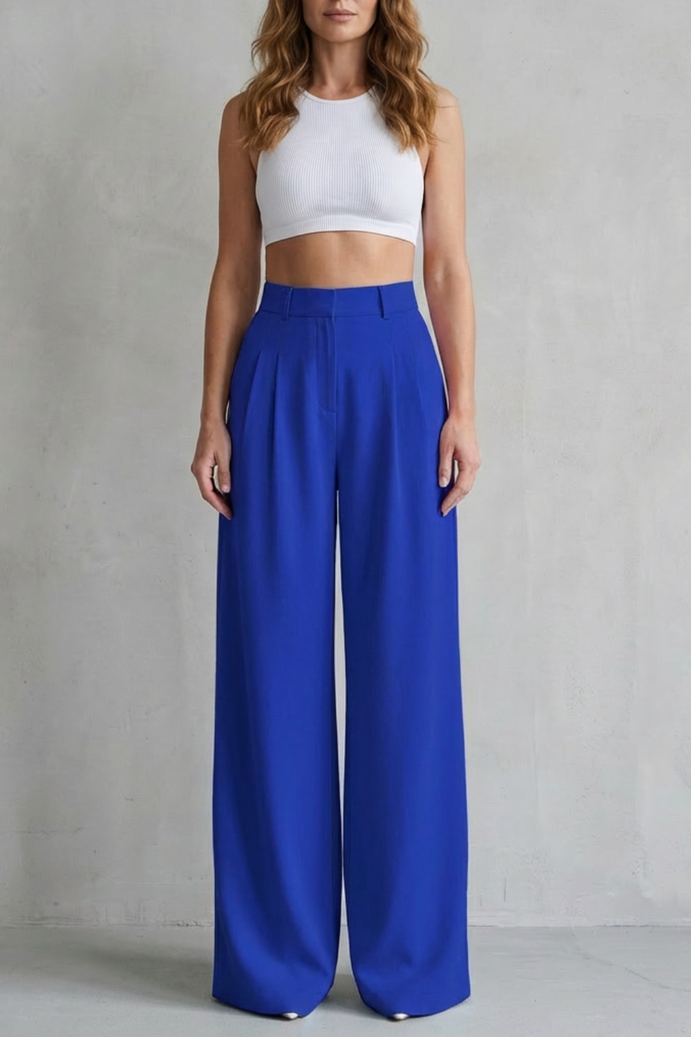 Women's Draped Wide Leg Tailored Pants - Perlisse