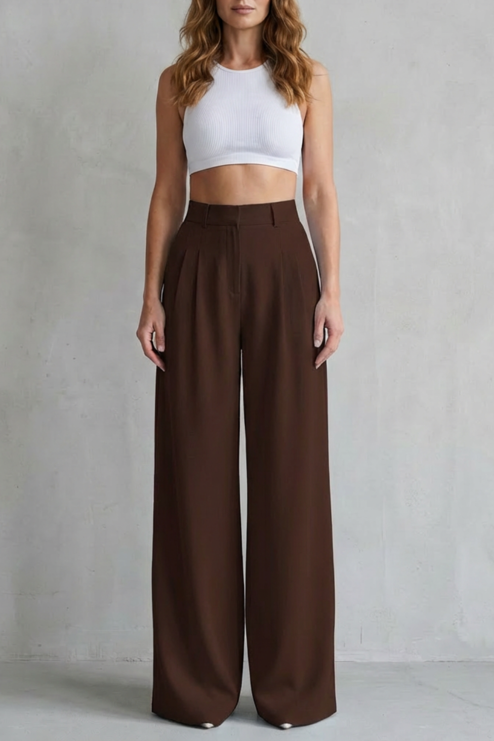 Women's Draped Wide Leg Tailored Pants - Perlisse