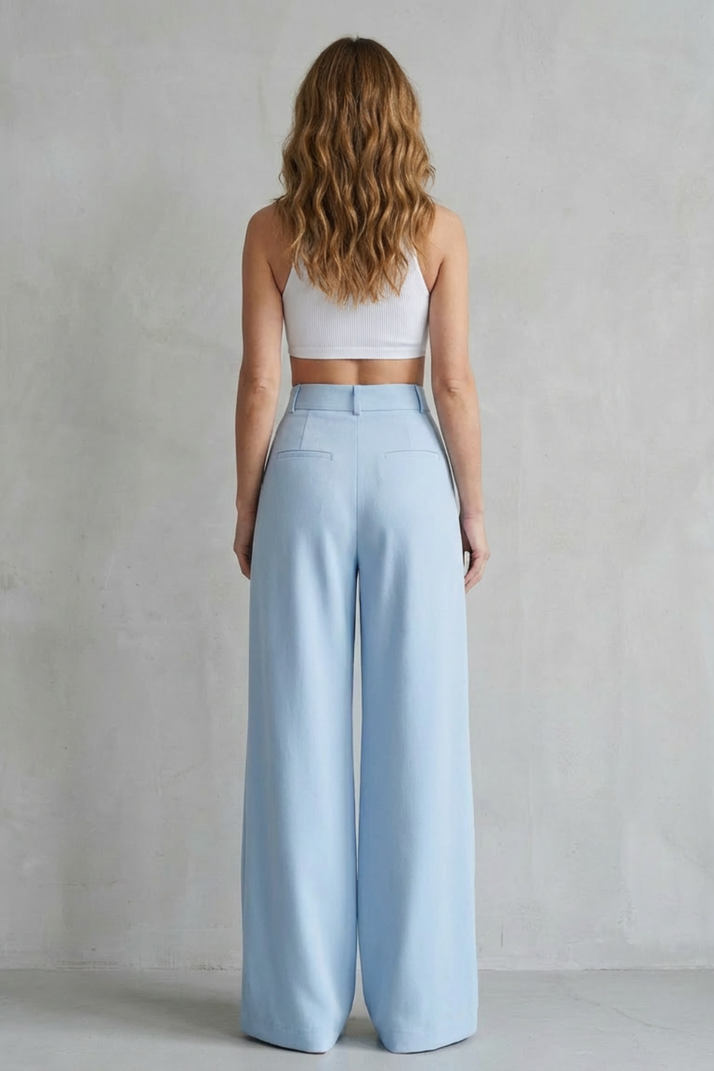 Women's Draped Wide Leg Tailored Pants - Perlisse