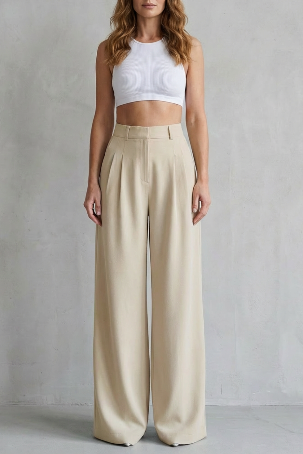 Women's Draped Wide Leg Tailored Pants - Perlisse
