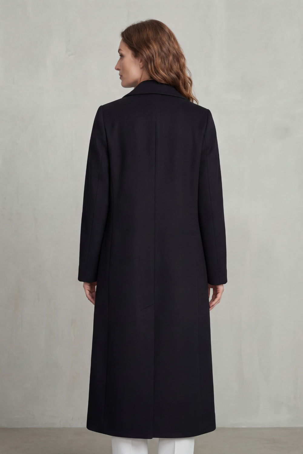 Women's Wool Blend Double-Breasted Coat - Maelisette