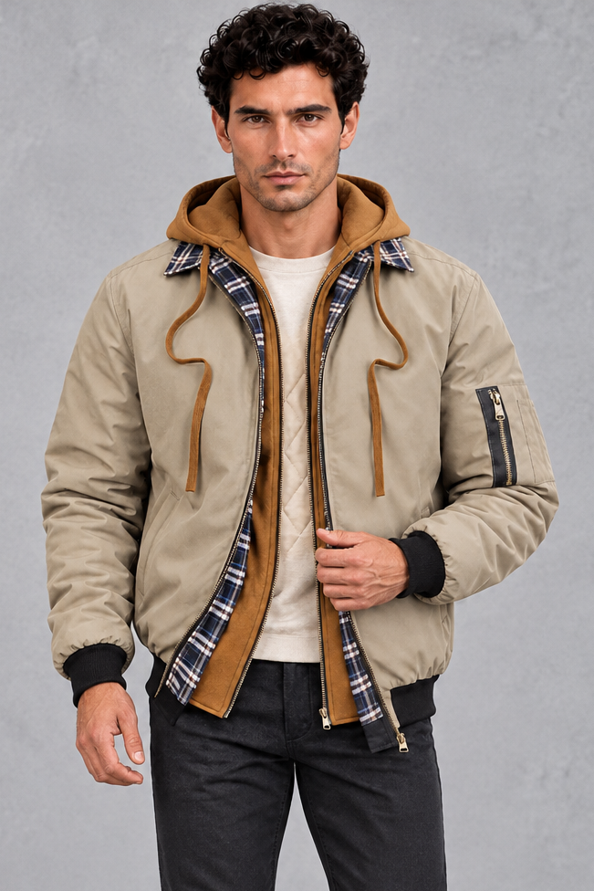 Men's Insulated Winter Shell Jacket – Stone