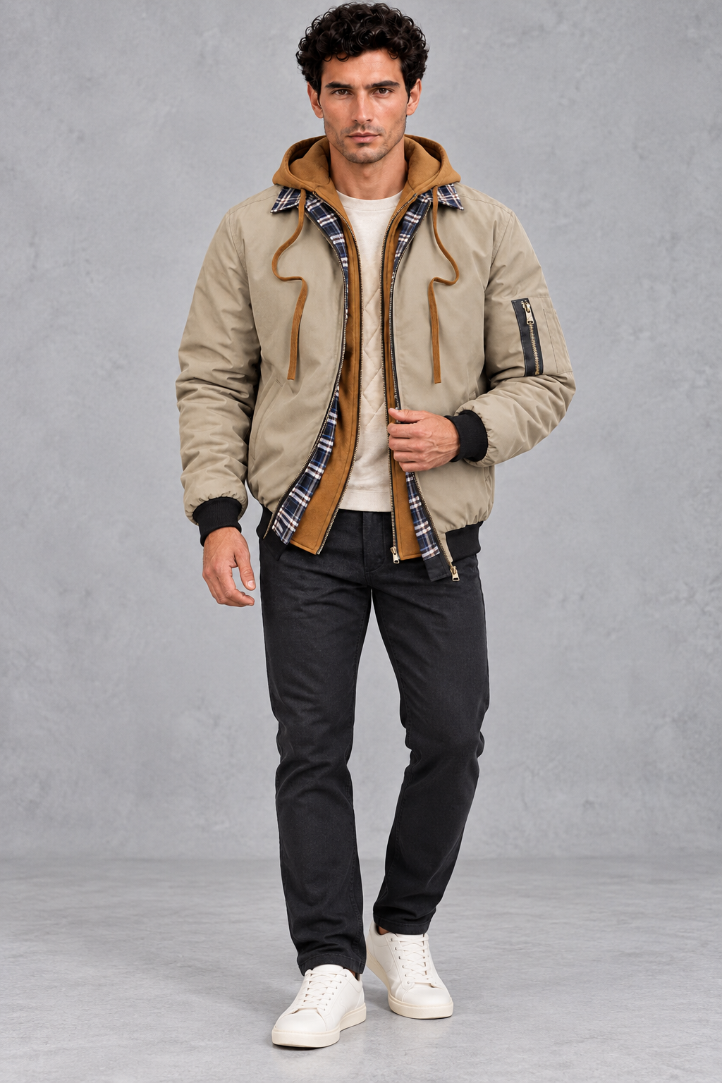Men's Insulated Winter Shell Jacket – Stone