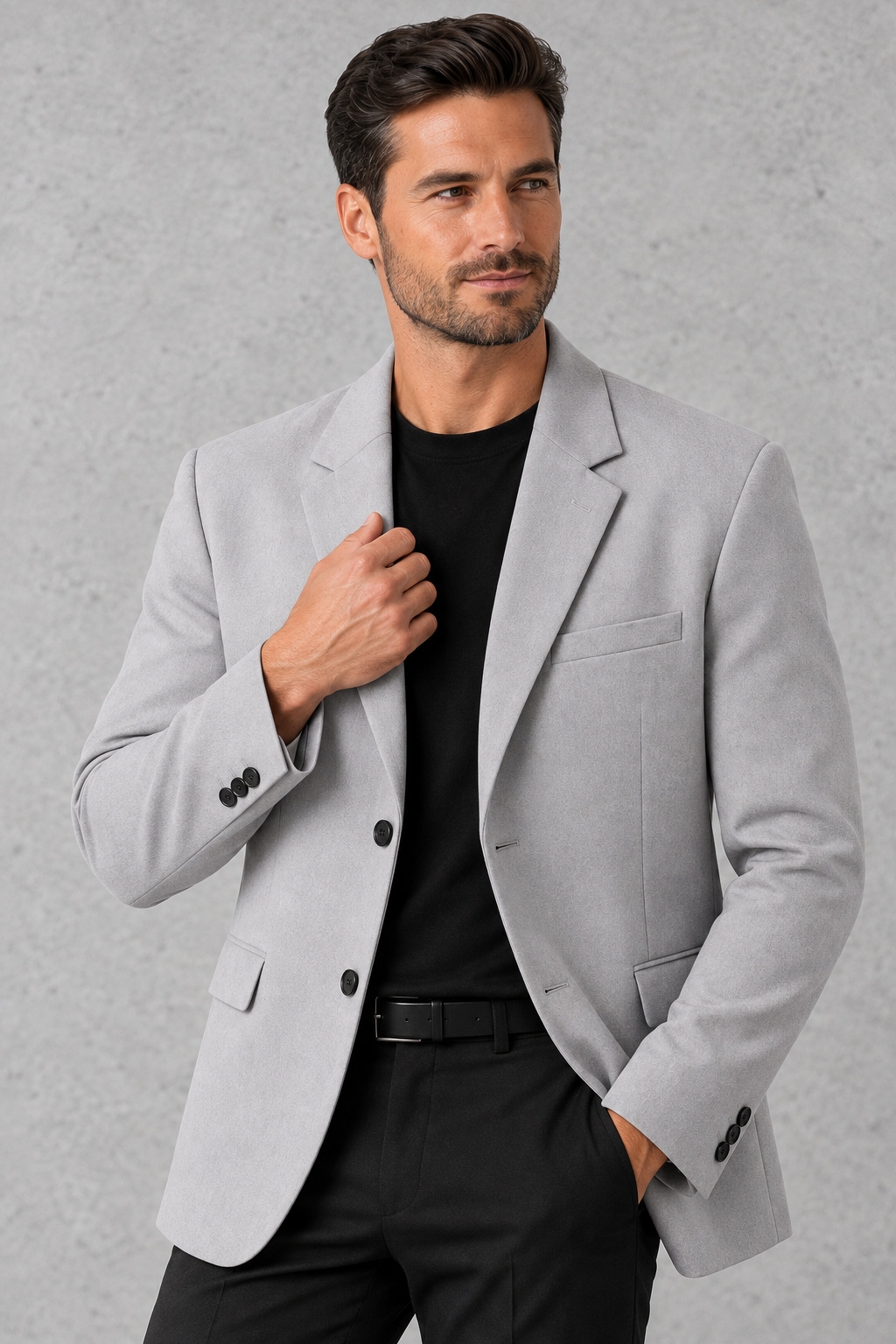 Men's Relaxed-Fit Blazer – Light Gray