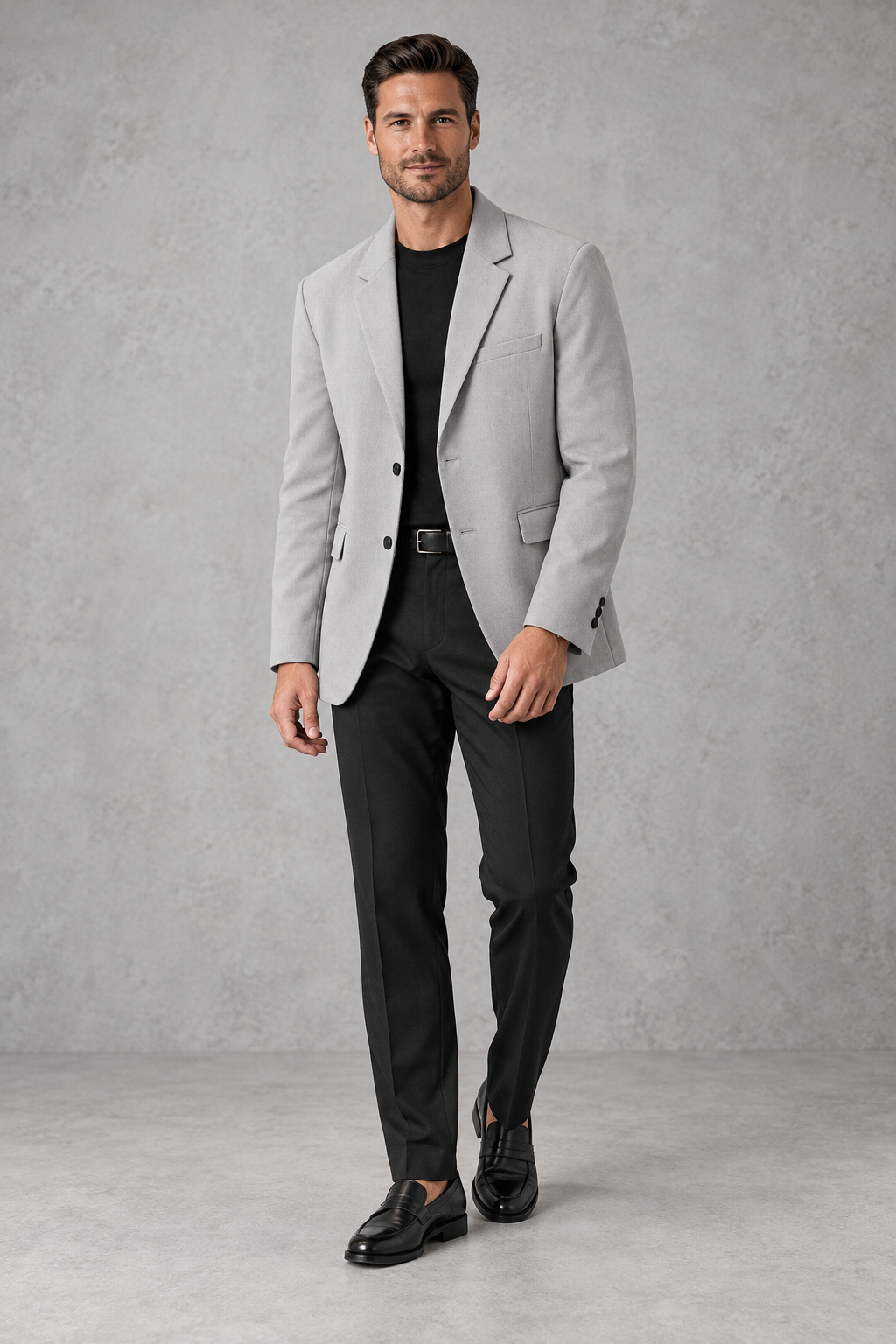 Men's Relaxed-Fit Blazer – Light Gray