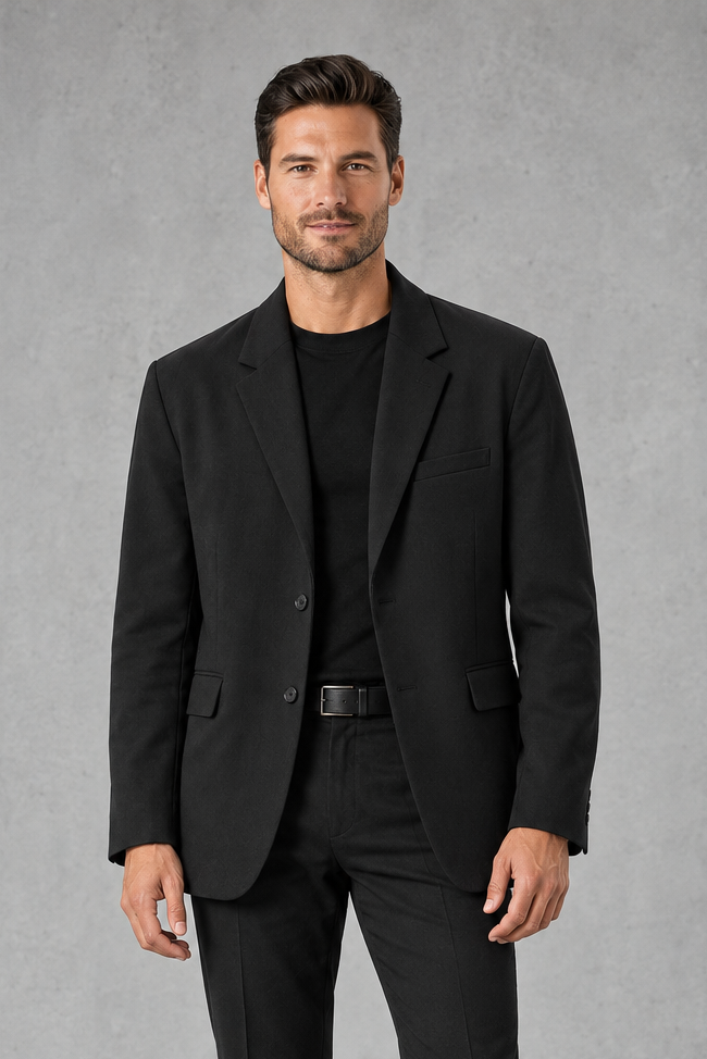 Men's Relaxed-Fit Blazer – Black