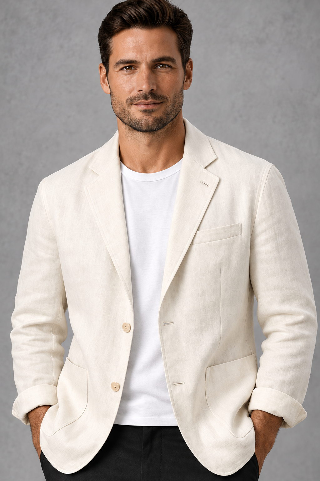 Men's Slim-Fit Blazer – Off-White